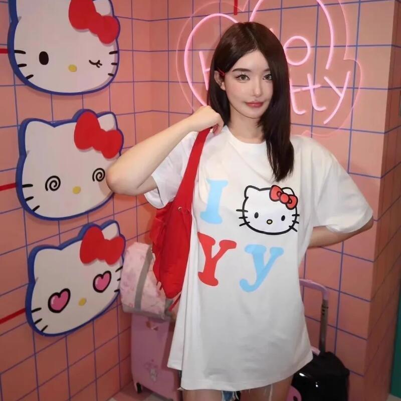 Street Summer Fashion - 반팔 산리오 여름 순면 유니섹스 티셔츠