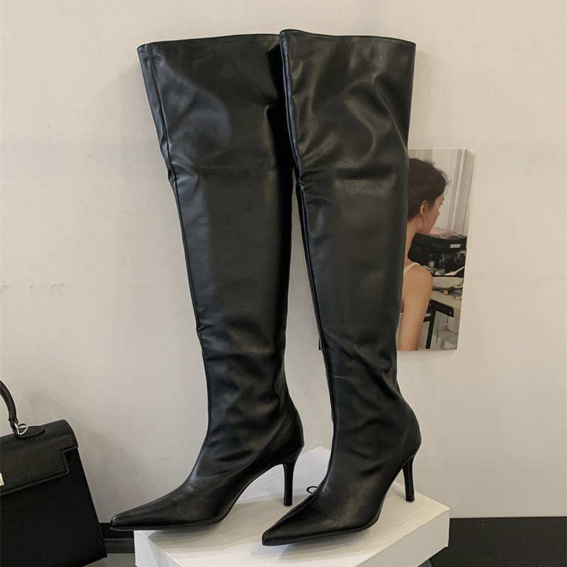 2026년 겨울 디자인 플리츠 포인티드 토 여성 롱 오 - Street Fashion Rome 2026 리뷰 및 가격