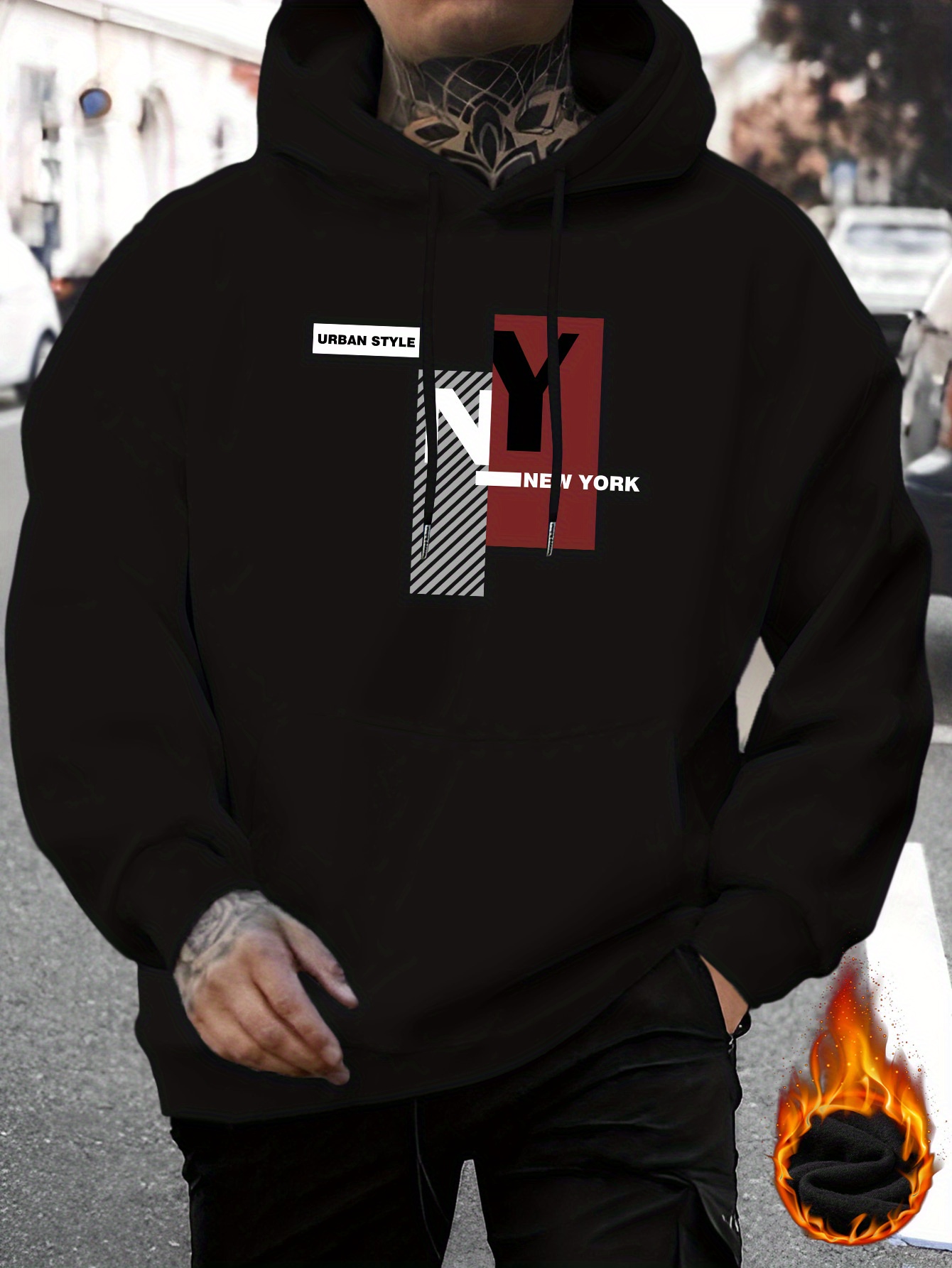 남녀공용 뉴욕시 프린트 캐주얼 스웨트셔츠, 패셔너블한  - Street Fashion Nyc 리뷰 및 가격