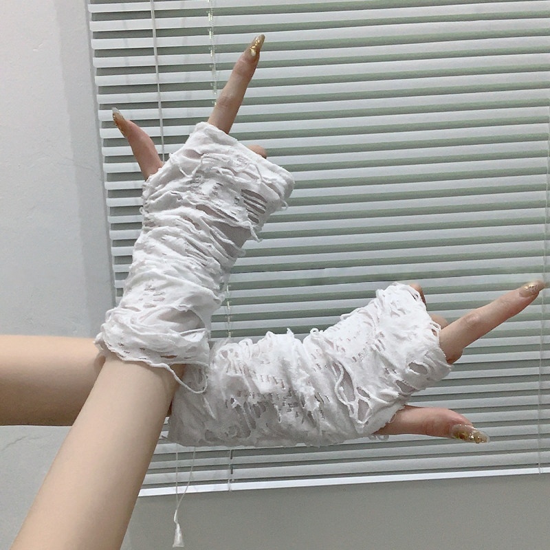 유에치우 걸즈 알트 패션 립드 메쉬 자외선 차단 팔토시 - Street Fashion Gloves 리뷰 및 가격