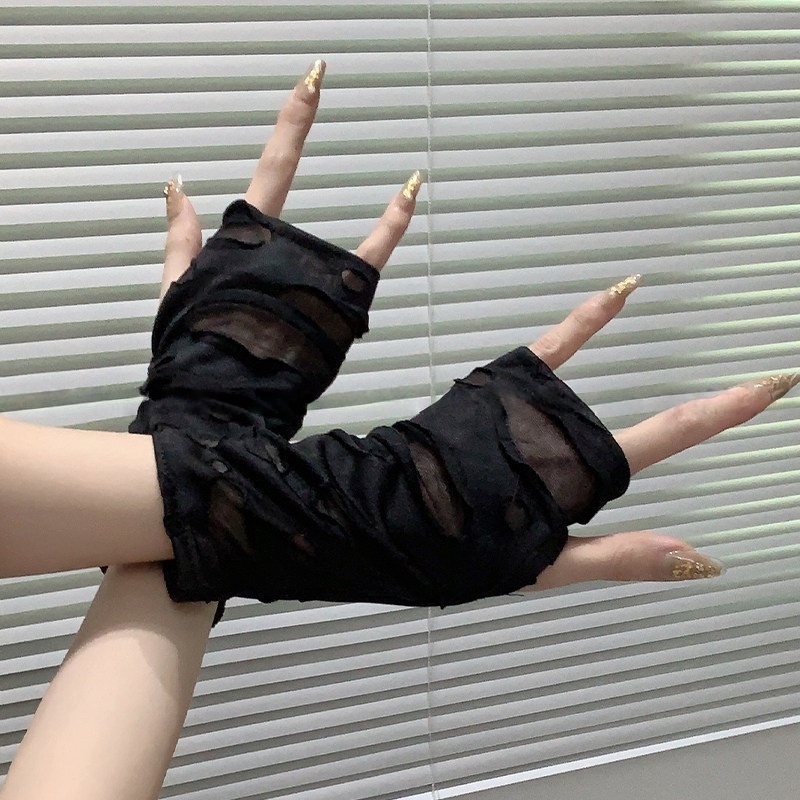 유에치우 걸즈 알트 패션 립드 메쉬 자외선 차단 팔토시 - Street Fashion Gloves 리뷰 및 가격