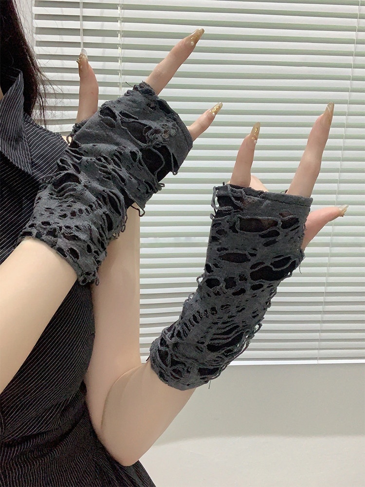 유에치우 걸즈 알트 패션 립드 메쉬 자외선 차단 팔토시 - Street Fashion Gloves 리뷰 및 가격