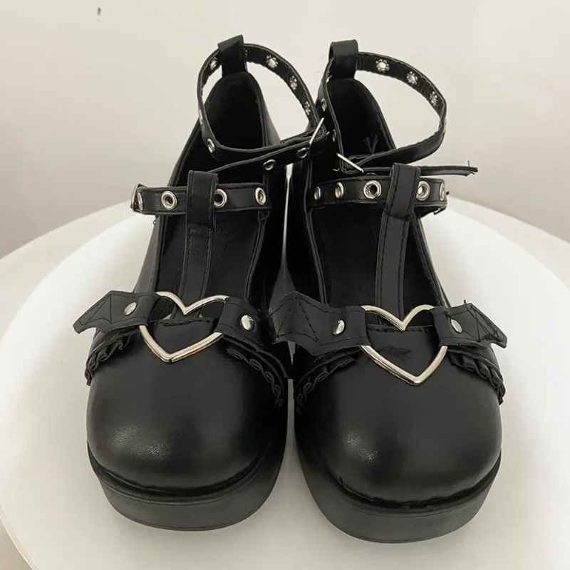 새로운 스위트 하트 버클 웨지 메리 제인 여성 핑크 티 - Chunky Sneaker Platform 리뷰 및 가격