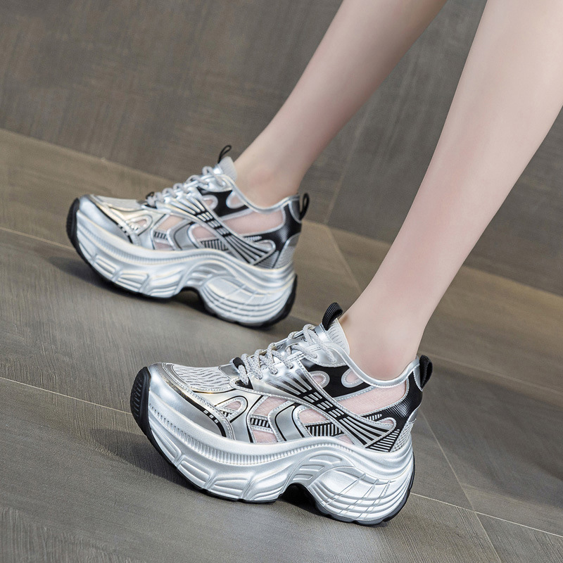 8cm 키높이 숨은 굽 플랫폼 스니커즈 여성 통기성 메 - Chunky Sneaker Platform 리뷰 및 가격
