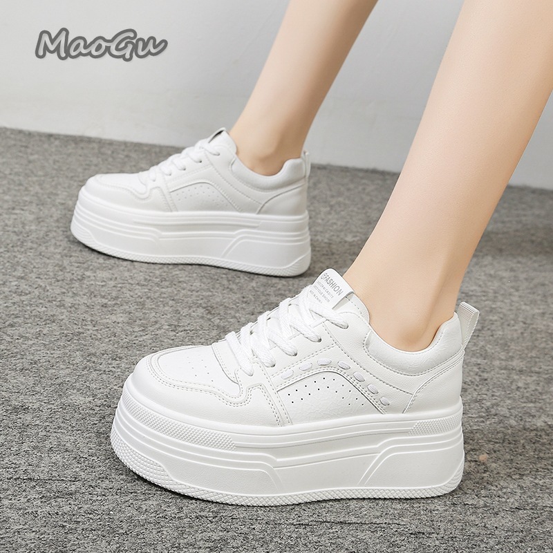 키높이 플랫폼 화이트 스니커즈 여성 레이스업 청키 솔  - Chunky Sneaker Platform 리뷰 및 가격
