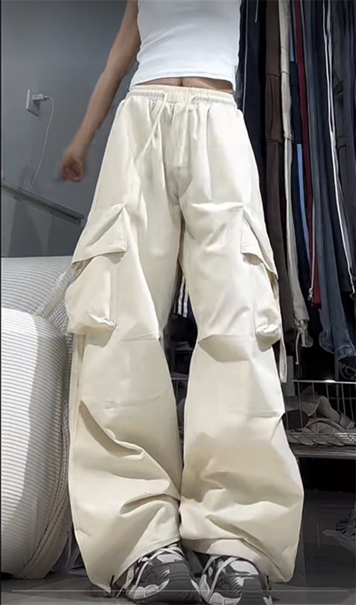 오버사이즈 포켓 하이 스트리트 팬츠 블랙 빈티지 하이웨 - Street Fashion England 리뷰 및 가격