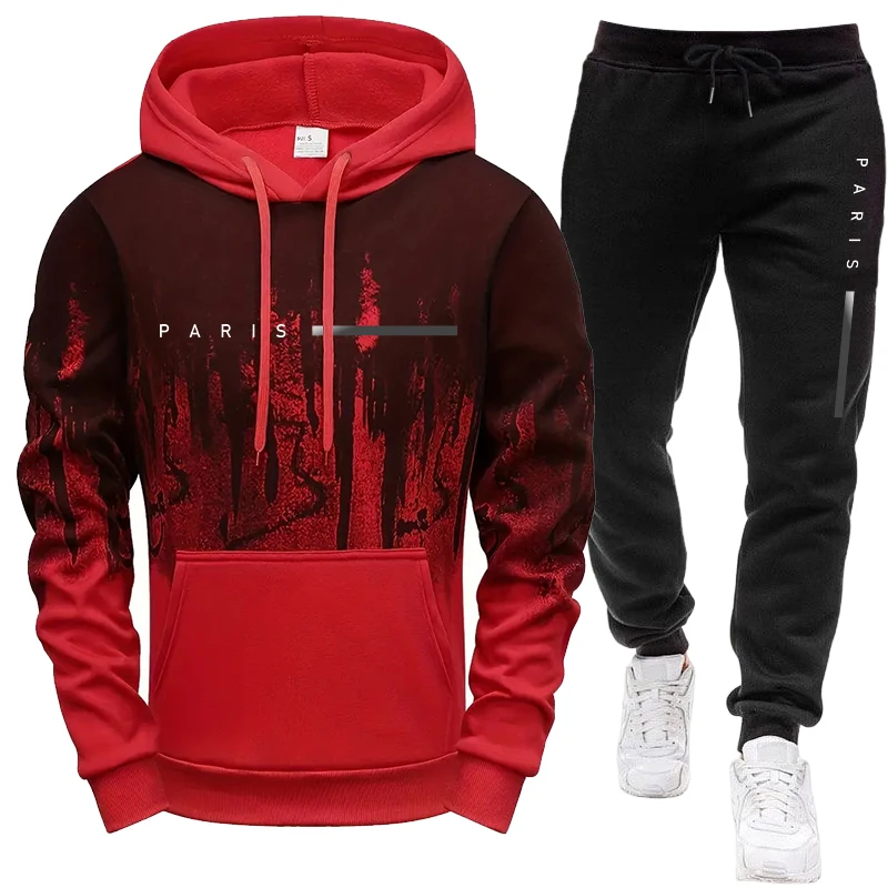 남성 세트/후드티/바지 파리 신상 캐주얼 후드 트랙수트 - Street Fashion In Paris 리뷰 및 가격