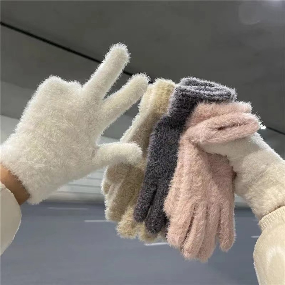 패션 두꺼운 퍼리 장갑 방한용 따뜻한 5손가락 장갑 방 - Street Fashion Gloves 리뷰 및 가격