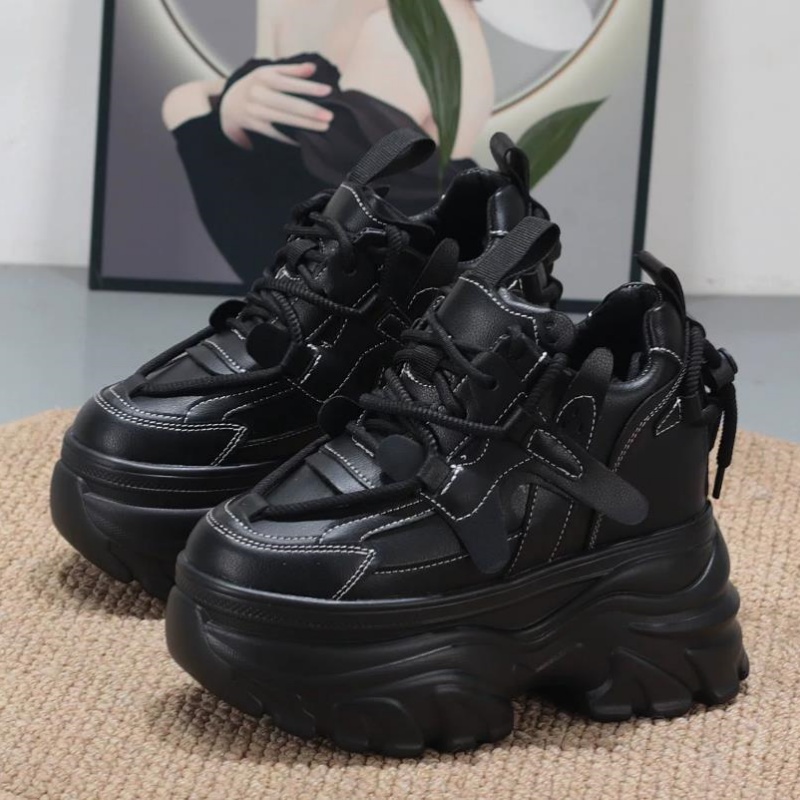 10cm, 12cm 여성용 스웨이드 소재 천연 가죽 패 - Chunky Sneaker Platform 리뷰 및 가격