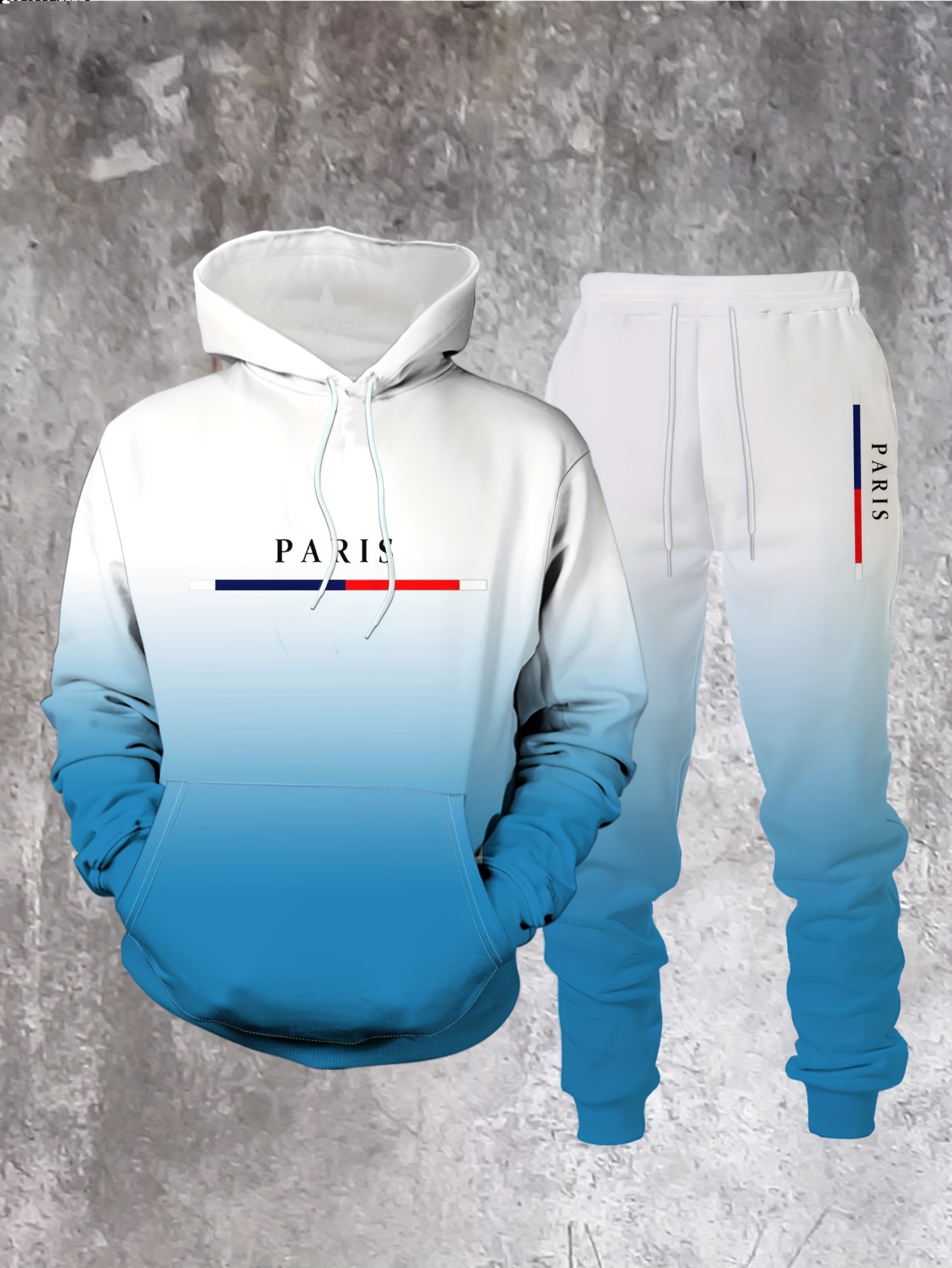 그라데이션 컬러 파리 트랙수트 남성 스트리트 패션 3D - Street Fashion In Paris 리뷰 및 가격