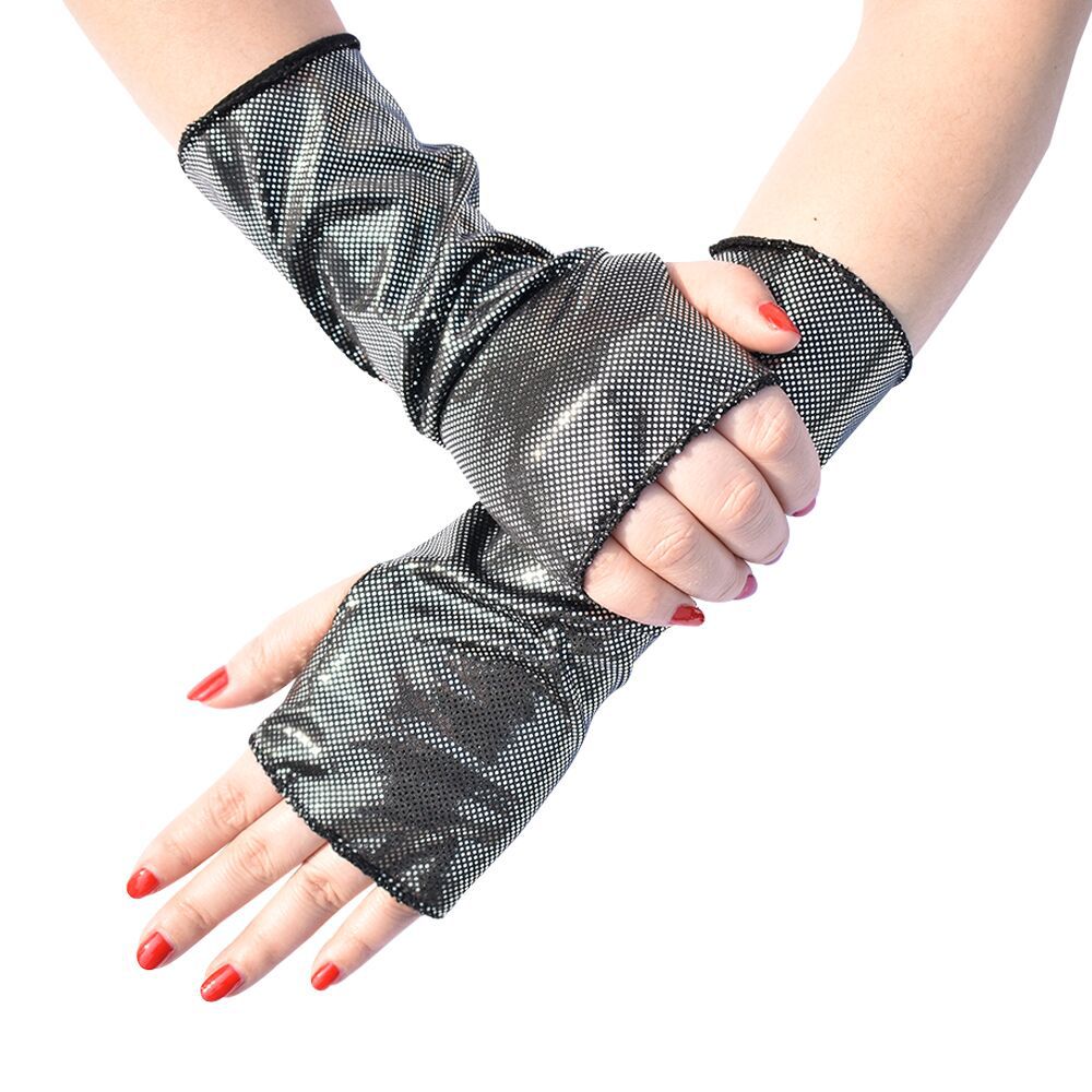 1 쌍 여성용 가짜 특허 가죽 펑크 고딕 스타일 짧은  - Street Fashion Gloves 리뷰 및 가격
