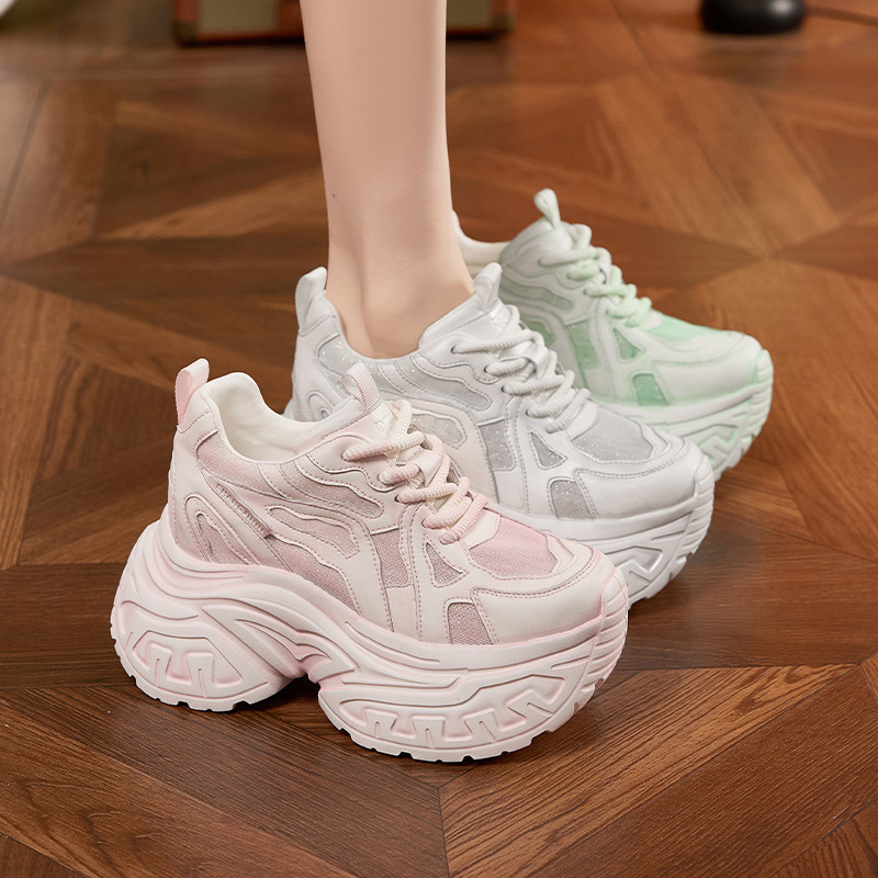 여성 패션 청키 플랫폼 스니커즈 통기성 메쉬 미끄럼 방 - Chunky Sneaker Platform 리뷰 및 가격