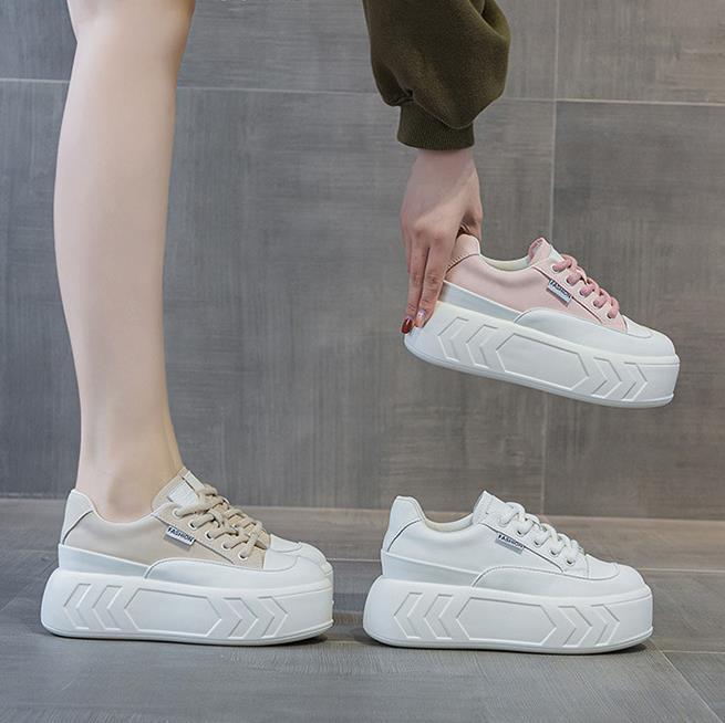 8cm 마이크로화이버 가죽 봄 가을 신발 청키 스니커즈 - Chunky Sneaker Platform 리뷰 및 가격